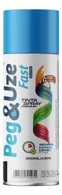 PEG&UZE FAST TINTA SPRAY USO GERAL AZUL CLARO 300ML/130G