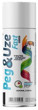 PEG&UZE FAST TINTA SPRAY USO GERAL BRANCO FOSCO 300ML/130G