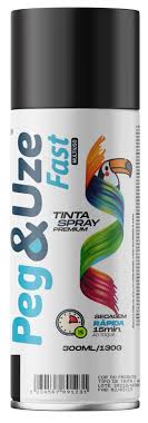 PEG&UZE FAST TINTA SPRAY USO GERAL PRETO FOSCO 300ML/130G
