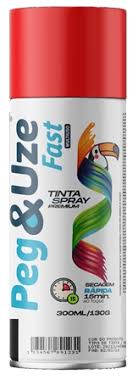 PEG&UZE FAST TINTA SPRAY USO GERAL VERMELHO 300ML/130G