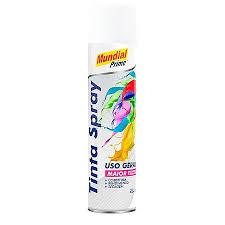 MUNDIAL PRIME TINTA SPRAY USO GERAL BRANCO BRILHANTE 400ML*