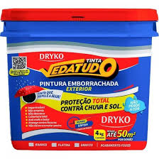 DRYKO TINTA EMBORRACHADA CINZA PLATINA 4KG