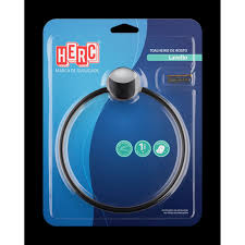HERC TOALHEIRO ARGOLA LAVELLO PRETO/CROMADO (4072)
