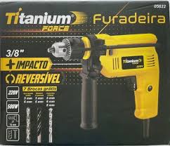 TITANIUM FURADEIRA IMPACTO FORCE 3/8" 500W 127V*
