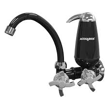 ACQUABIOS FILTRO BICA MOVEL QUADRISETA 1/4" PRETA/CROMADA (0093)