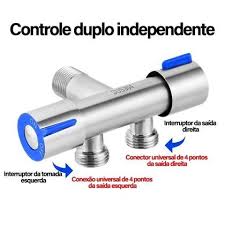MARFLEX VALVULA CONTROLE DUPLO 1 ENTRADA E 2 SAIDAS P/TORNEIRA*