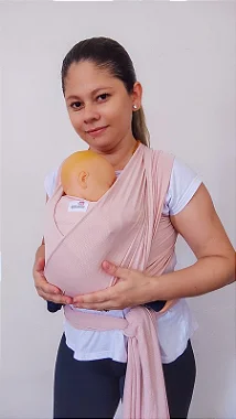 LOCAÇÃO - Wrap Sling Baby Dry Fit Rosé (7 dias)