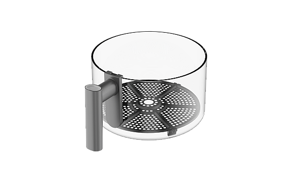 Cesto De Vidro Para Air Fryer 5L Rotativa Multifuncional Labravia - AGV38B