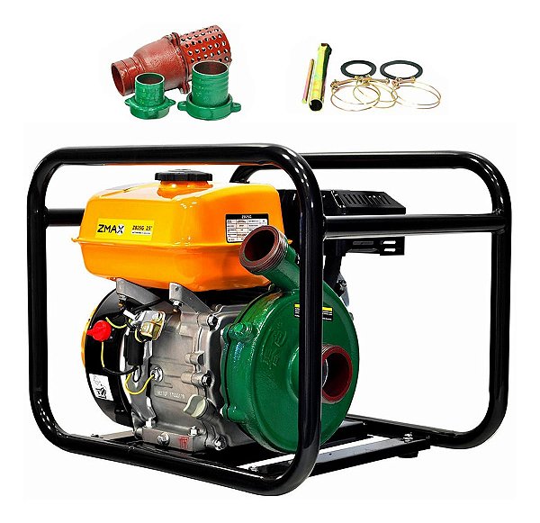 Motobomba a Gasolina Centrífuga Zmax Zb25g 2x2,5" 7hp 212cc 4t