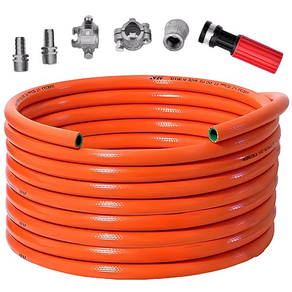 Mangueira Lava Auto 20mts com Kit Conexões e Bico Kit20