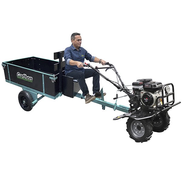 Motocultivador a Gasolina Toyama TT90RXPU 7hp com Carretinha Garthen  GCM-250 Basculante Tc2