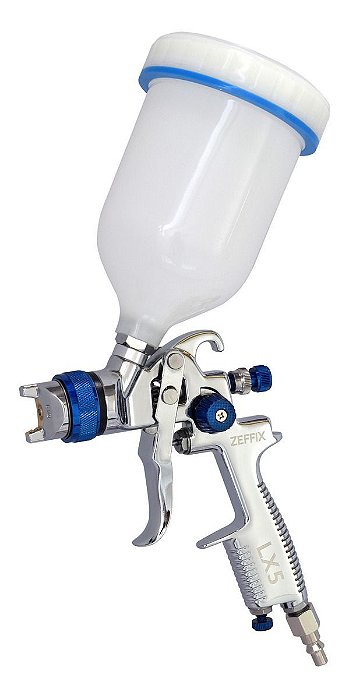 Pistola de Pintura Hvlp Zeffix Lx5 Bico 1,3mm com Filtro Regulador de Ar Pdr Pro004 Pf7
