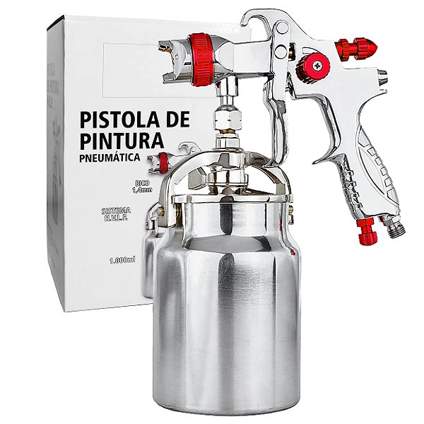 Pistola de Pintura Sucção Pdr H897S Bico 1,4mm 1000ml Pi8