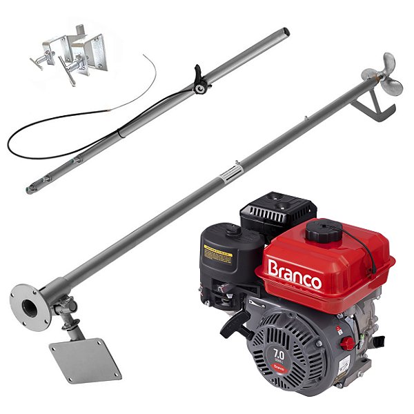 Rabeta Horizontal Girafer 1782 1,7mts com Motor a Gasolina Branco 7,0hp 212cc 4t Rs0