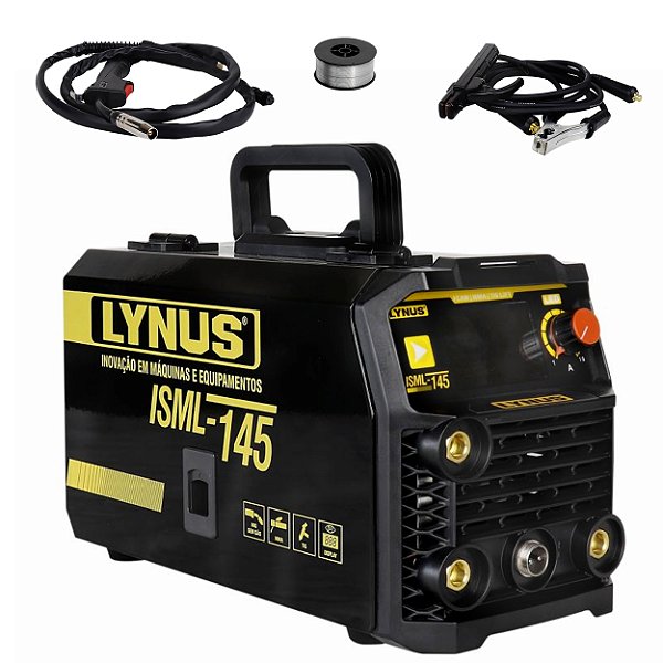 Inversor de Solda Lynus Isml-145 Mig Tig Mma 120a 55.0 com Arame 1kg Sl5