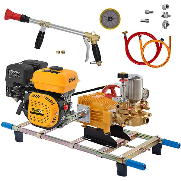 Bomba de Pistão Pulverização Agrícola Zmax Zp45 45l/min Motor a Gasolina Zm70g4t sem Mangueira Bp9