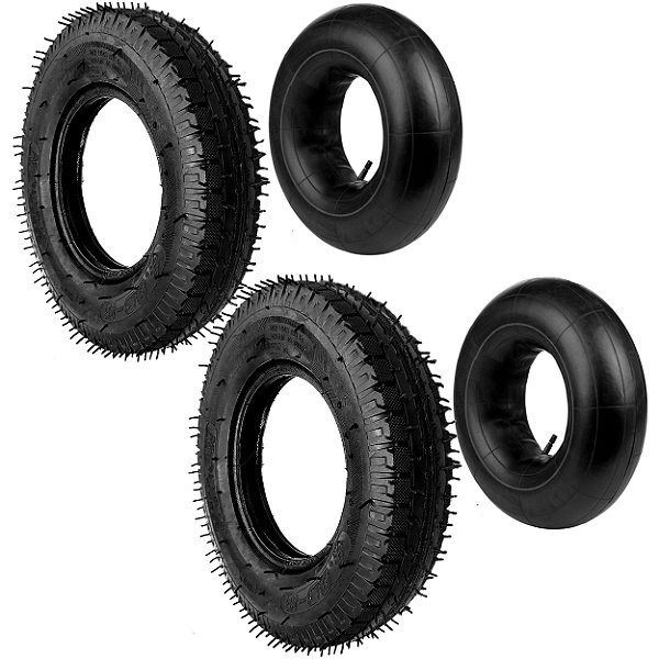 Par Pneu Universal 4.00-8 com Câmaras 2 Pneus 2pc
