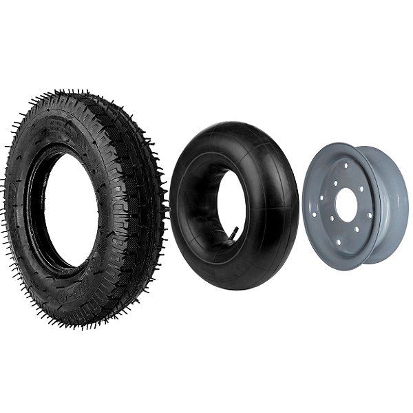 Pneu Universal 4.00-8 com Câmara e Roda Tot Power 1pm