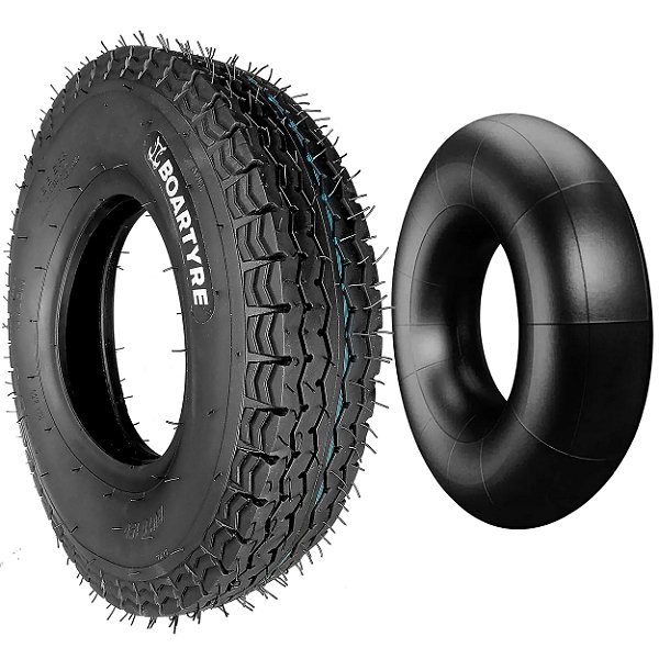 Pneu Universal Boartyre 4.00-8 70km/h 400kg 6 Lonas e Câmara 1vp