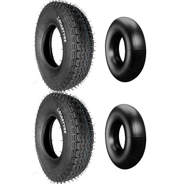 Par Pneu Universal Boartyre 4.00-8 70km/h 400kg 6 Lonas e Câmaras 2vp