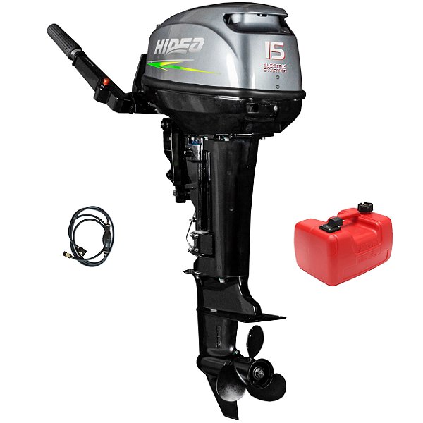 Motor Popa a Gasolina Hidea Hd15Fhes 15hp 246cc 2t Rabeta Curta Partida Elétrica Hv6