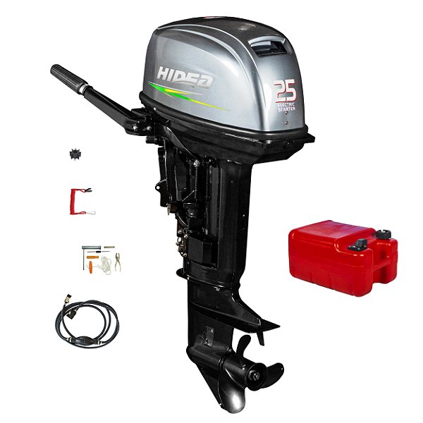Motor Popa Hidea Hd25Fhes 25hp 496cc 2t Marchas Frente Neutro Partida Elétrica Hv9