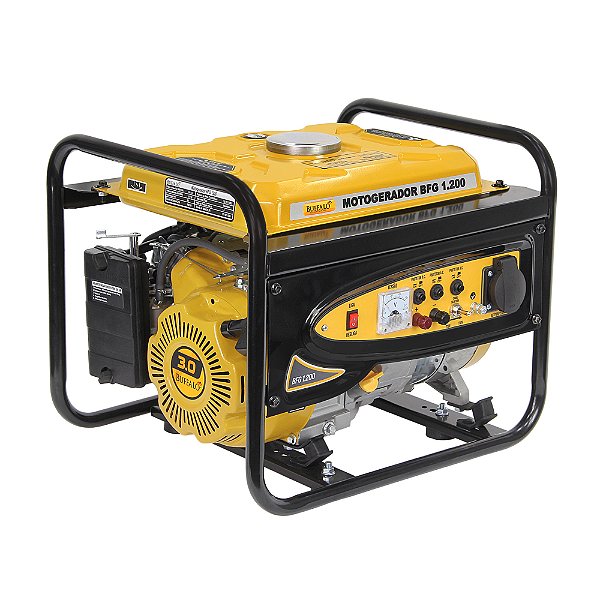 Gerador de Energia Elétrica a Gasolina Buffalo Bfg1200 1,1kw 110 220v com Carregador de Bateria 12v Gb0