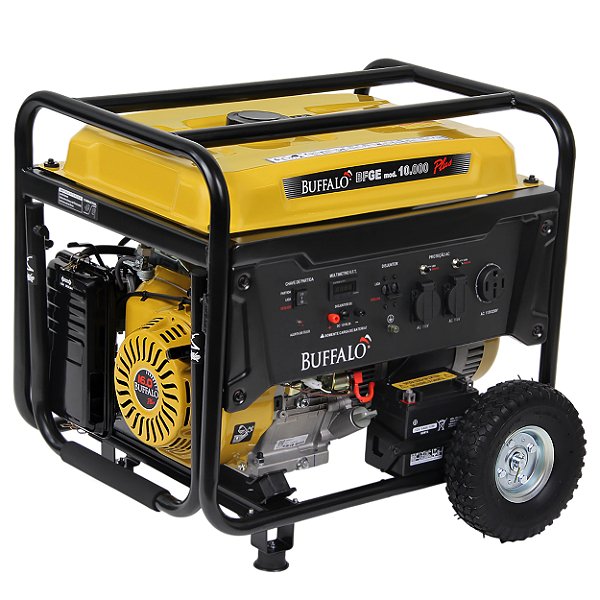 Gerador de Energia a Gasolina Buffalo Bfg 10000 Plus 10kWA 115/230v Monofásico 12v P. Elétrica Gb5