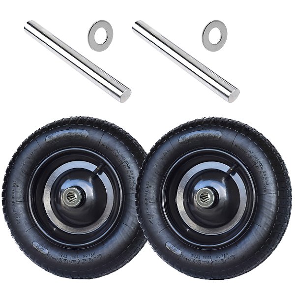 Par Roda Completa Boartyre Pneu câmara Rolete Eixo Aço Xr2