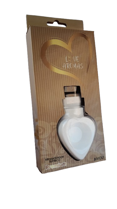 AROMATIZADOR ELETRICO CORAÇÃO BRANCO BIVOLT