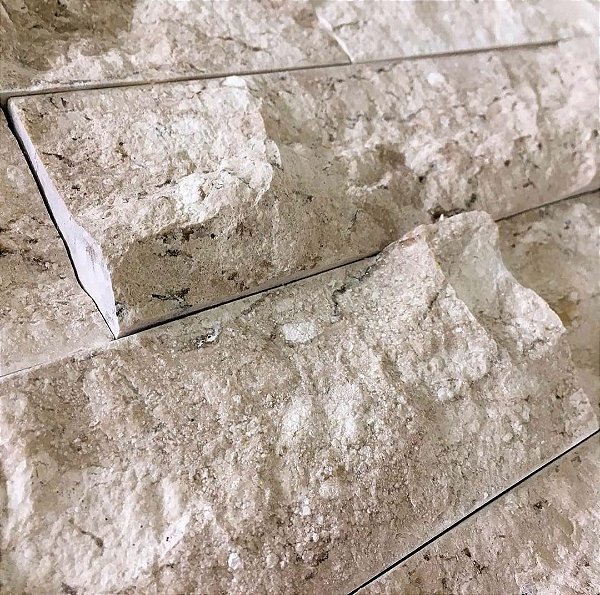 Rock Face Travertino Pedra Natural 10x30cm - M²
