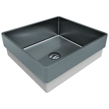 Cuba semi top mount Debacco lavabo primaccore 400 black matte