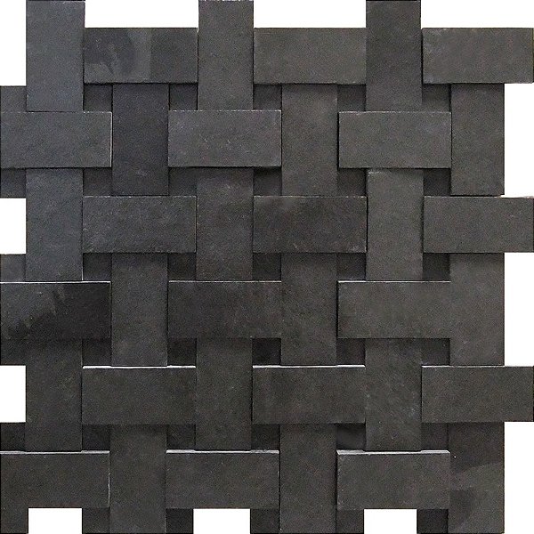 Mosaico Ardósia preta  30x30cm