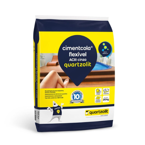 Argamassa Cimentcola Flexível AC3 Cinza Quartzolit 20kg