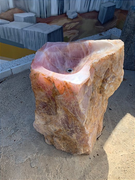 Pia de Piso Cristal Rosa