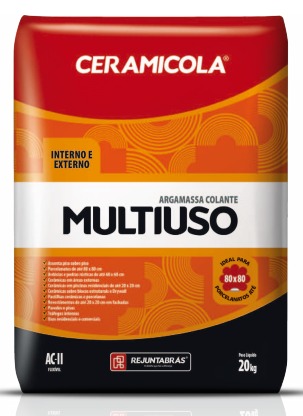 Argamassa Ceramicola Multiuso (Interno e Externo) Cinza 20kg