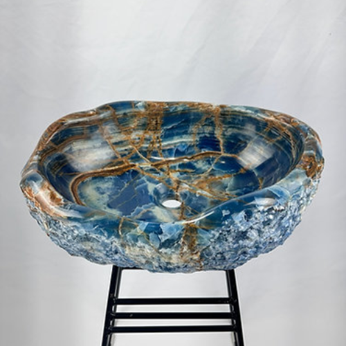 Cuba Rustica Esculpida Ônix Azul Argentino Bruto