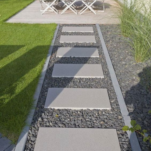 Pisada Para Jardim de Ardósia Cinza Natural 100 x 50cm - Unidade