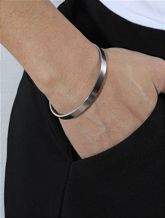 Bracelete Aço Cromado
