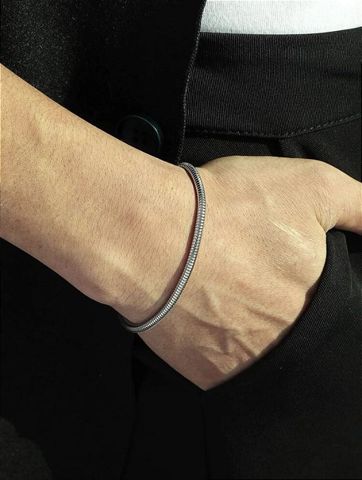 Pulseira Snake Aço cromado