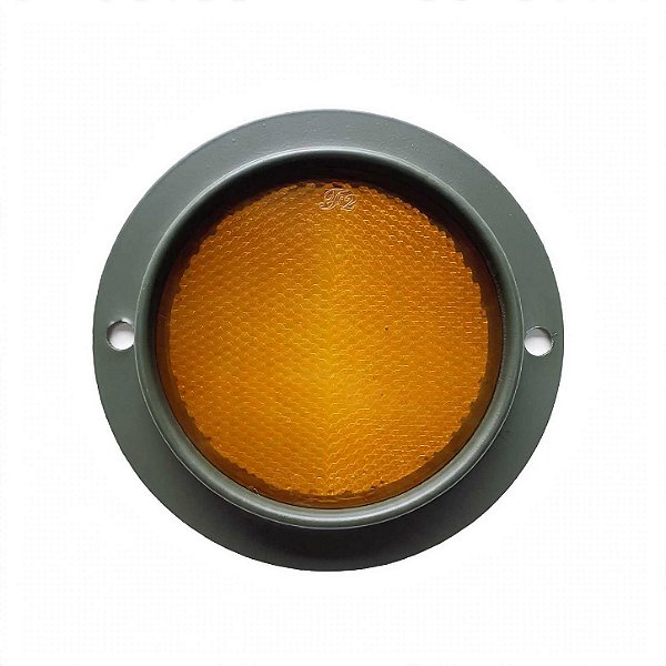 Refletor Metal Amarelo Ambar Olho Gato Jeep Caminhao Militar