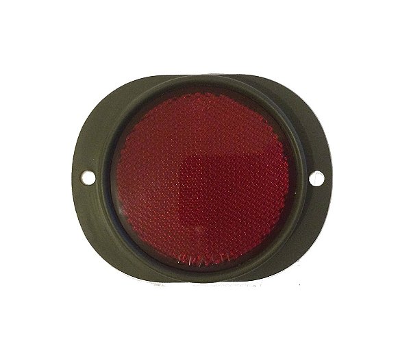 REFLETOR METAL VERMELHO OLHO DE GATO JEEP MILITAR GPW MB