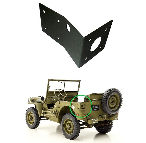 SUPORTE ADAPTADOR DE ANTENA JEEP MILITAR GPW MB M38 M38A1