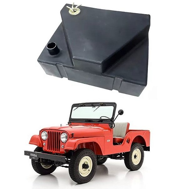 TANQUE TRASEIRO EM PLÁSTICO DE 66 LITROS COM BOIA JEEP WILLYS CJ5