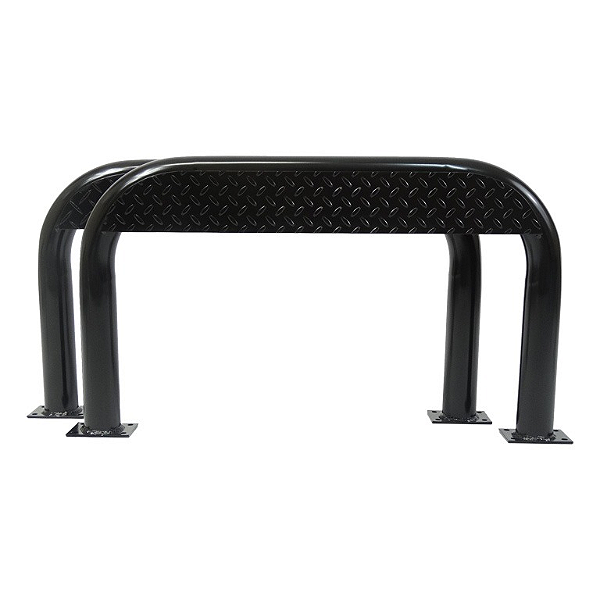 Estribo Jeep Willys Xadrez 2" Parede 3mm Maceral Preto