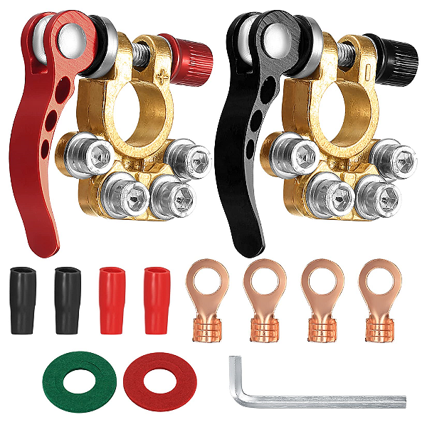 Conector terminal de bateria (6v-12v-24v) Jeep Willys Rural F75 - Desconexão Rápida