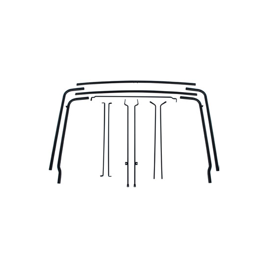 Armacao da Capota Ferro Jeep Willys CJ3B Cara Alta (Cara de Cavalo) Completa