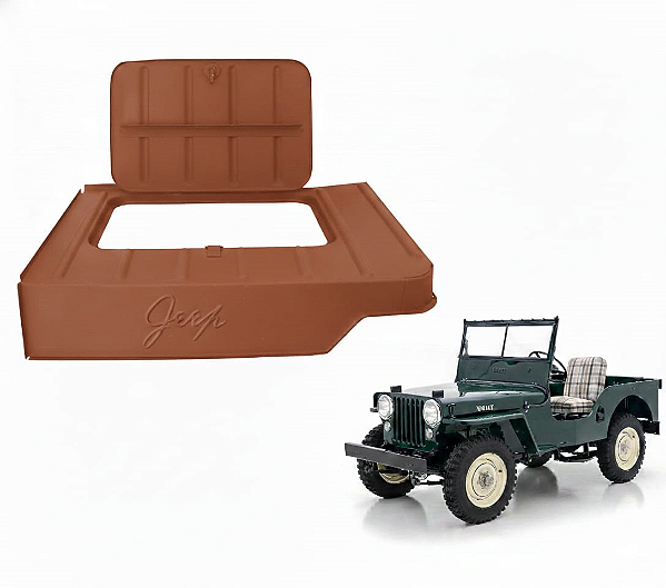 CAIXA DE FERRAMENTAS ESPECIAL COM TAMPA E ESTAMPA JEEP WILLYS CJ3 CJ3B