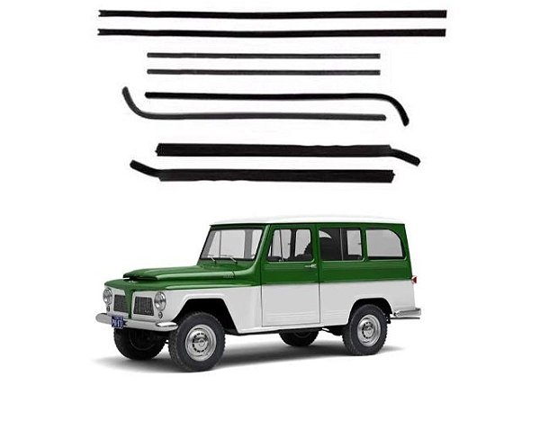 Jogo De Canaletas E Pestanas Das Portas Jeep Rural Ford Willys