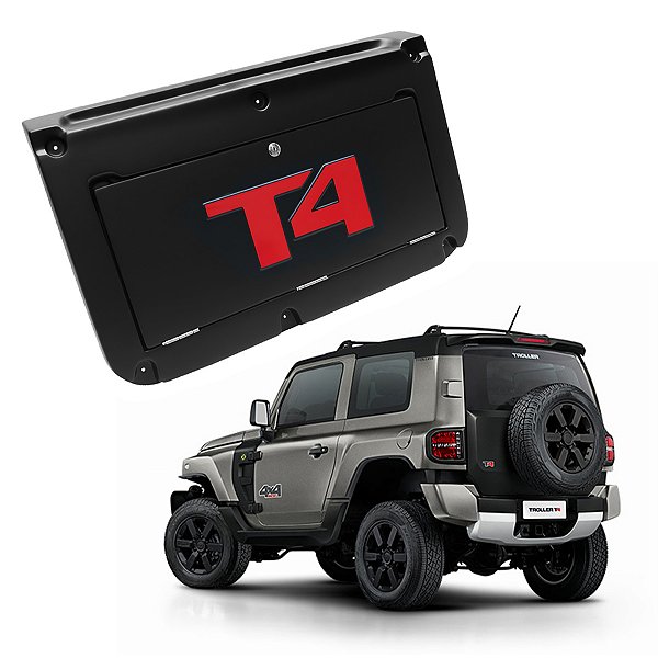 Tampa Traseira Interna Preta com Porta Objetos Troller 2015 a 2021